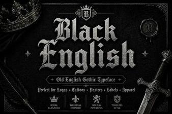 Stylish Black Font Designs for Web Projects