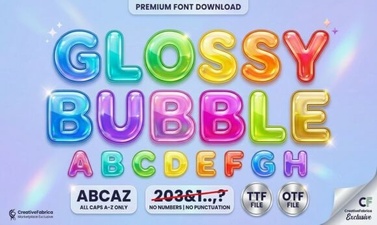 Designing with Glossy Bubble Fonts: Style Guide & Ideas